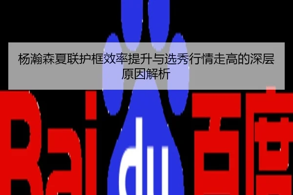 杨瀚森夏联护框效率提升与选秀行情走高的深层原因解析